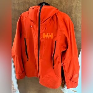 MEN’S HELLY HANSEN ORANGE XL SHELL 2.0 SKI/SNOW/RAIN JACKET Waterproof$375